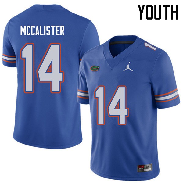Jordan Brand Youth #14 Alex McCalister Florida Gators College Football Jerseys Royal